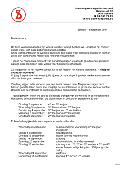 Nieuwsbrief september 2014 - Sint