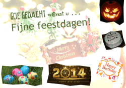 GOE GEDACHT wenst u &hellip; Fijne feestdagen!