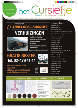 In deze editie: