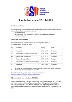 GSA Contributiebrief 2014-2015