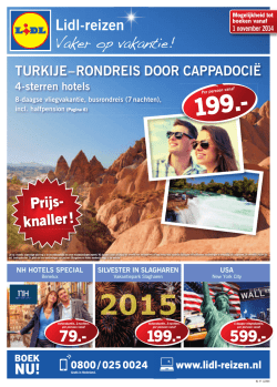 Lidl-reizen nu! Vaker op vakantie! Prijs