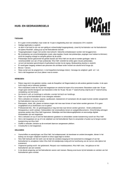 HUIS- EN GEDRAGSREGELS