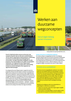 Duurzame Wegconcepten