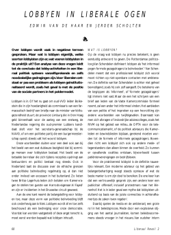 E. van de Haar en J. Scholten, Lobbyen in liberale ogen