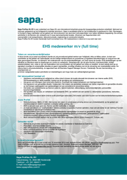 EHS medewerker m/v (full time)