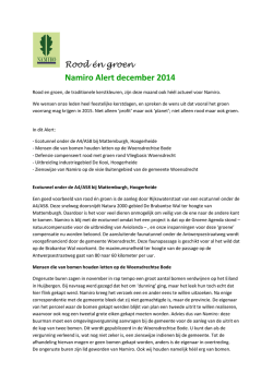 Namiro Alert december 2014