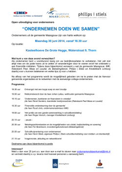Ondernemersbijeenkomst Maasgouw