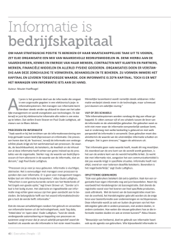Informatie is bedrijfskapitaal