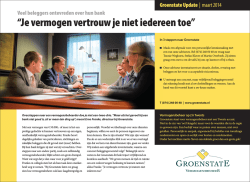 29-03-2014 Veel beleggers ontevreden over hun bank