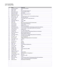 Lijst met genodigden LEF - 29 januari 2014