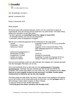 Londenreis gastgezinnen 2015