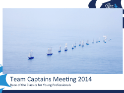 TCM KICK OFF PPT SEPT 2014 - Race of the Classics for Young