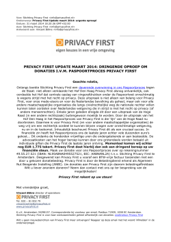 privacy first update maart 2014