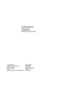 Inspectierapport GGD 2014 - Heemhuys Kinderopvang natuurlijk