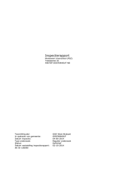 Inspectierapport GGD - Montessorischool Oosterhout