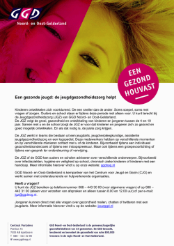 Een gezonde jeugd: de jeugdgezondheidszorg helpt