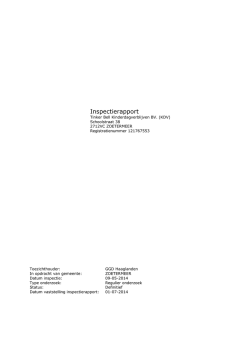 Inspectie rapport 2014 GGD TB 1 Schoolstraat 38