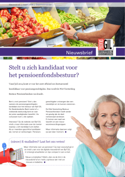 Nieuwsbrief gepensioneerden maart 2014 - Bpf-gil