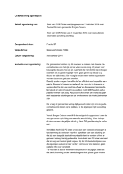 Brief van GOR/Tinten over Aanvullende
