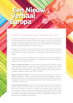 Een nieuw verhaal Europa