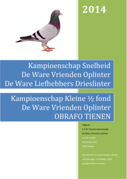 Kampioenschap Snelheid De Ware Vrienden Oplinter De Ware