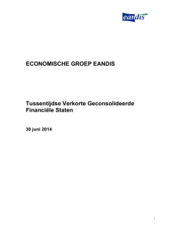 Halfjaarrekening Economische Groep Eandis 30 juni 2014