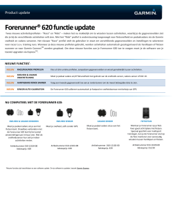Forerunner® 620 functie update