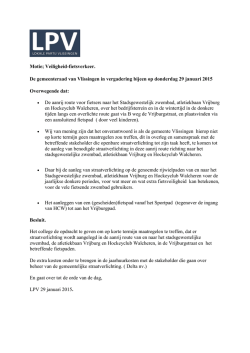 Fietsveiligheid 29-01-2015 - Lokale Partij Vlissingen