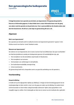 Een gynaecologische buikoperatie (laparotomie)_september