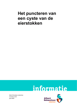 Het puncteren van een cyste van de eierstokken