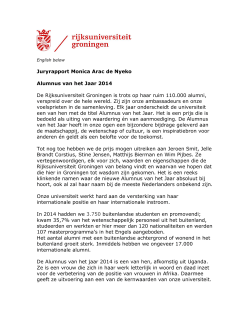 Juryrapport - Rijksuniversiteit Groningen