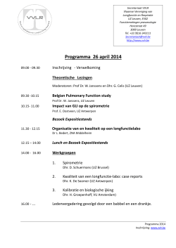 Programma 26 april 2014