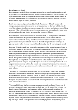 De toekomst van Baarle Het voornemen van het Rijk