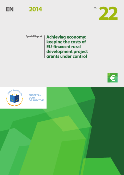 Special Report n° 22/2014: Achieving economy