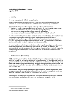 Dyslexiebeleid Zaanlands Lyceum