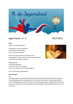 Jagernieuws nr. 3 2014-2015