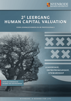 Brochure Human Capital Valuation - Nationaal Platform Duurzame