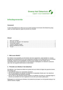 Infectiepreventie - Groene Hart Ziekenhuis