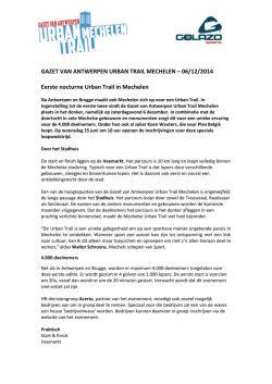 GAZET VAN ANTWERPEN URBAN TRAIL MECHELEN