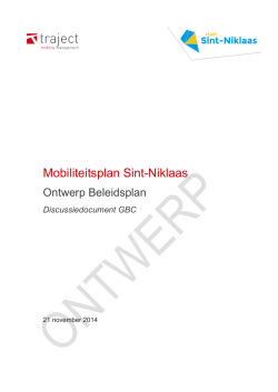 het ontwerp van mobiliteitsplan - Stad Sint