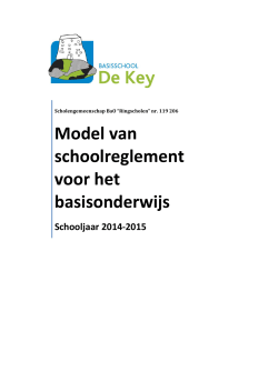 Model van schoolreglement voor het buitengewoon basisonderwijs