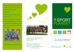 brochure (sportplaneet). - Basisschool Atheneum Veurne