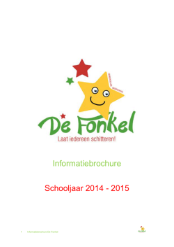Informatiebrochure Schooljaar 2014 - 2015