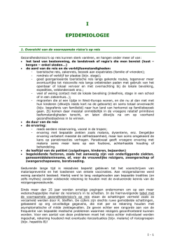 I EPIDEMIOLOGIE