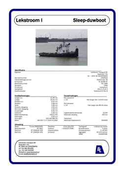Datablad Lekstroom I - Lekstroom Transport BV