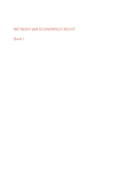 Wetboek van economisch recht - Boek I