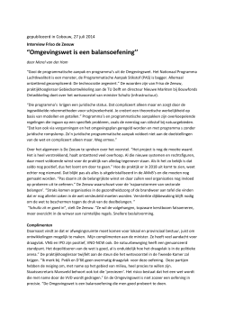 omgevingswet is een balansoefening