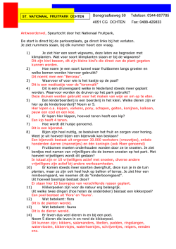 Antwoordenvel, Speurtocht door het Nationaal Fruitpark, De start is