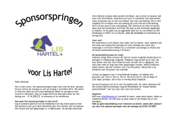 Hallo allemaal, Het is weer zover, het sponsorspringen
