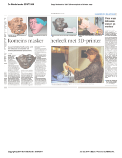 Romeins masker herleeft met 3D-printer